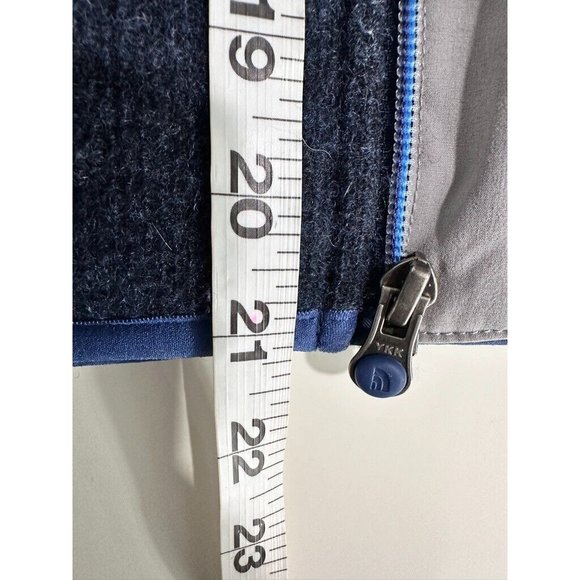 The North Face Womens Size M Zermatt Full Zip in Blue Hooded Wool Blend - Picture 11 of 11